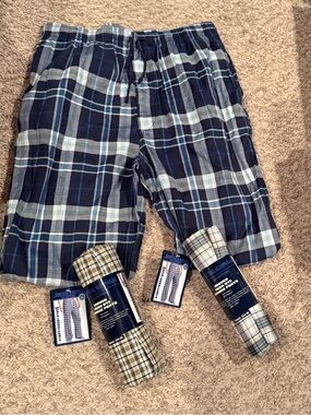 💙 Men’s XL Plaid Lounge Pajama Pants Bundle | 1 NWOT + 2 NIP